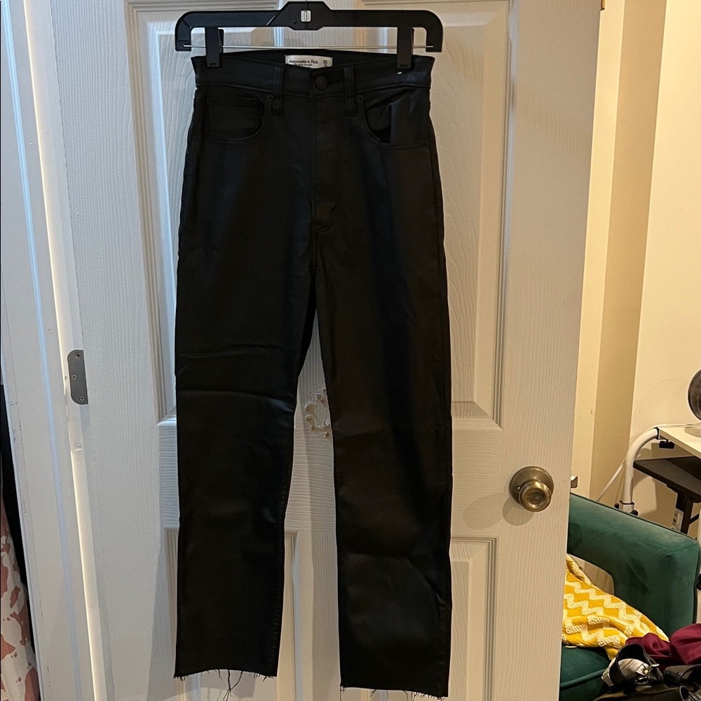 Abercrombie & Fitch Shiny Black Pants
